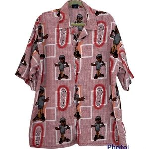 Seals Hip Hop DJ Mic Night Comedian Comic Button Down Shirt Size XL